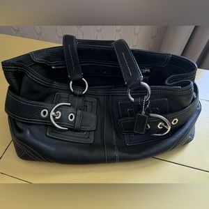 Black Leather Coach purse